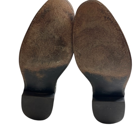 Lucchese Men's ostrich Leather men brown boots size 10.5, pre-owned - Picture 8 of 16